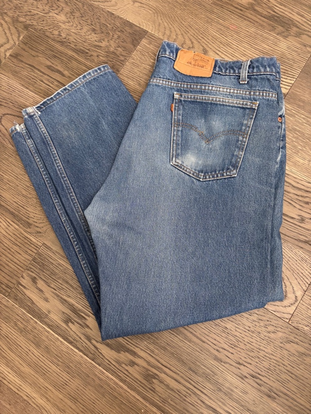 Levi’s Orange Tab Jeans 40x30 Vintage Relaxed Straight Distressed Fade